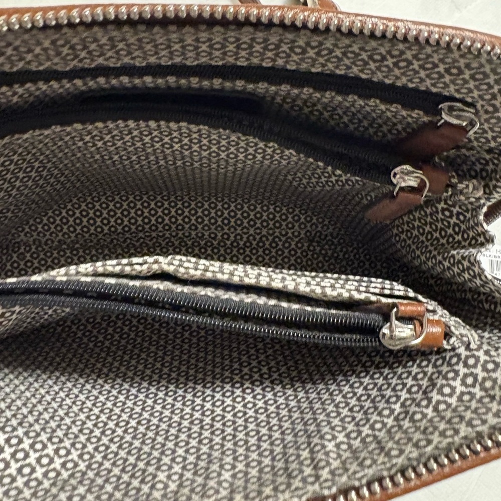 BRIGHTON Black and Brown Leather Crossbody Bag SHELBY CONTEMPORARY - Picture 10 of 12